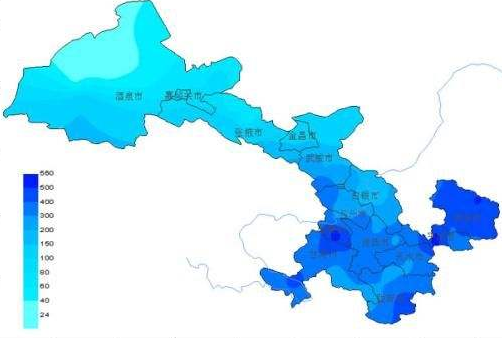 短期內(nèi)甘肅省各地降水少