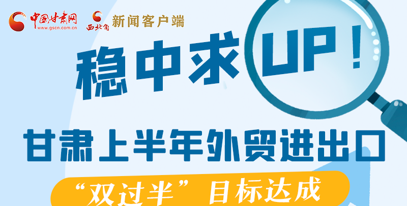 圖解|穩(wěn)中求UP！甘肅上半年外貿(mào)進(jìn)出口“雙過半”目標(biāo)達(dá)成