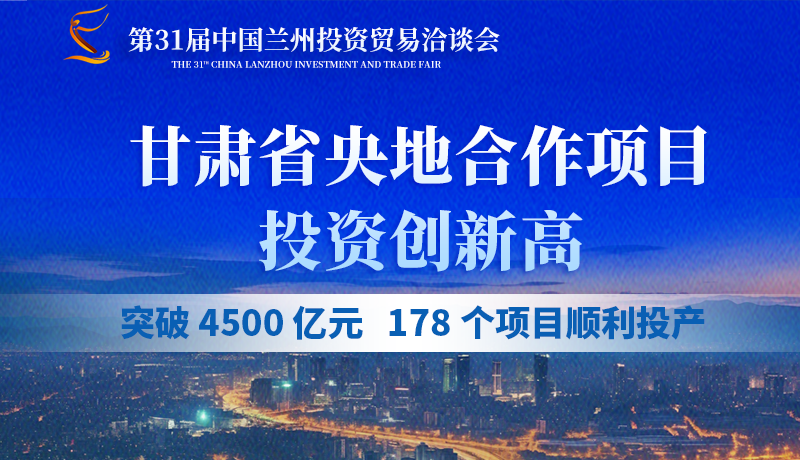甘肅省央地合作項目投資創(chuàng)新高：突破 4500 億元，178個項目順利投產(chǎn)