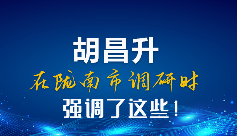 圖解|胡昌升在隴南市調(diào)研時強(qiáng)調(diào)了這些！